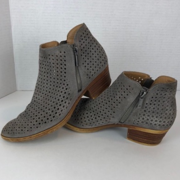 Lucky Brand Women's Perforated Ankle Suede Boots Sz 6.5 - Picture 7 of 12